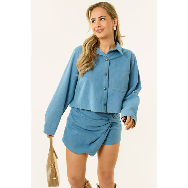 Sabine denim blouse | Lichtblauw