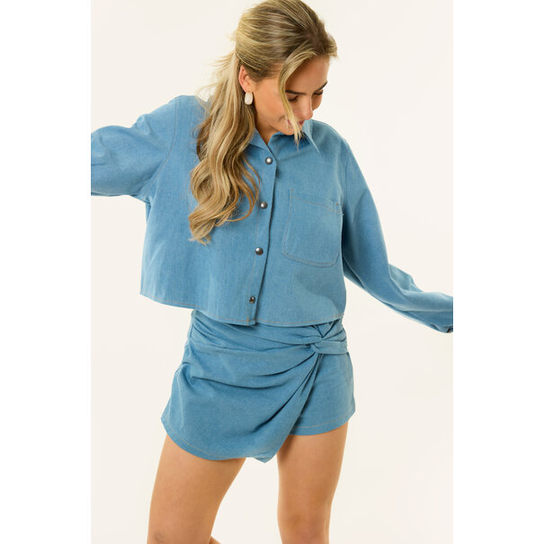 Sabine denim blouse | Lichtblauw