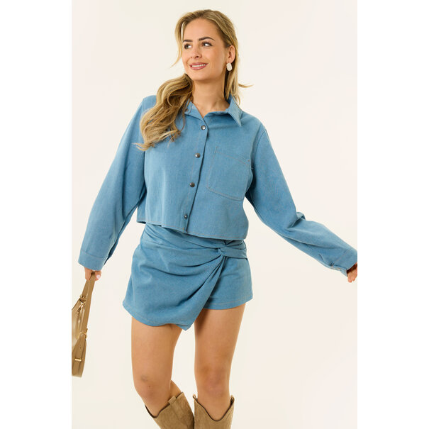 Sabine denim blouse | Lichtblauw