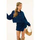 Sabine denim blouse | Donkerblauw