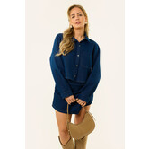 Sabine denim blouse | Donkerblauw
