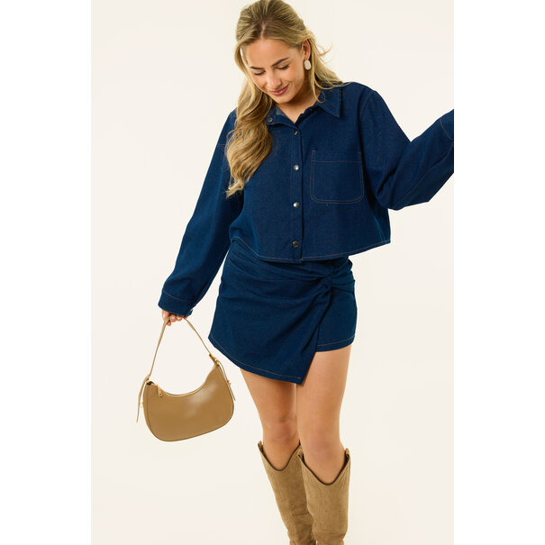 Sabine denim blouse | Donkerblauw
