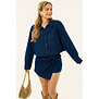 Sabine denim skort | Donkerblauw