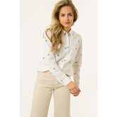 Blouse met madeliefjes |Wit