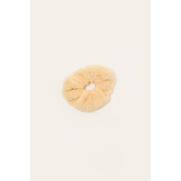 Scrunchie fluffy | Beige