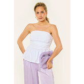 Molly strapless top | Wit