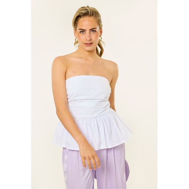 Molly strapless top | Wit