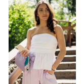 Molly strapless top | Wit