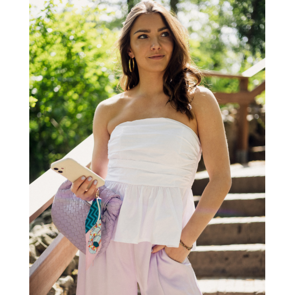 Molly strapless top | Wit