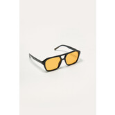 Statement aviator zonnebril | Zwart/Oranje