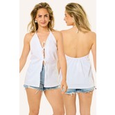 Loua Top Met Strikjes | Wit