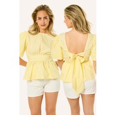 Jill blouse met open achterkant | Geel
