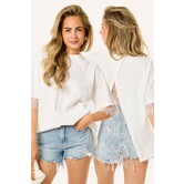 Elin shirt met kant | Wit