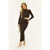 Emily cut out jurk | Bruin