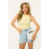 Jette tanktop met opdruk | Geel