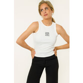 Jette tanktop met opdruk | Wit