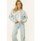 Froukje jacquard bomberjacket | Blauw