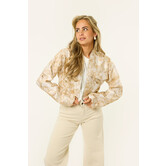 Froukje jacquard bomberjacket | Beige