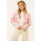 Froukje jacquard bomberjacket | Roze