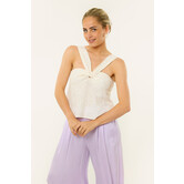 Nina Bloemen Top | Beige