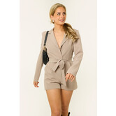 Emma Blazer Playsuit | Licht Taupe