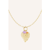 Statement ketting groot hart | Goud