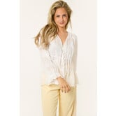 Nina broderie blouse | Wit