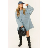Vita denim jurk | Denim blauw
