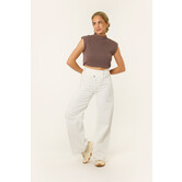 Noa jeans met schuine knoop | Wit