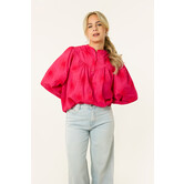 Bibi blouse met zonnetjes | Fuchsia/rood