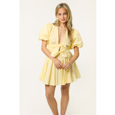 Mies jurk met strik | Geel