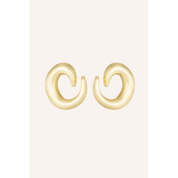 Oorbel swirl | Goud