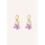 Oorbel palmboom zeester | Lila/goud
