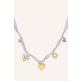 Ketting stof | Lila/goud
