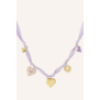 Ketting stof | Lila/goud