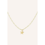 Ketting dubbel zeester parel | Groen/goud