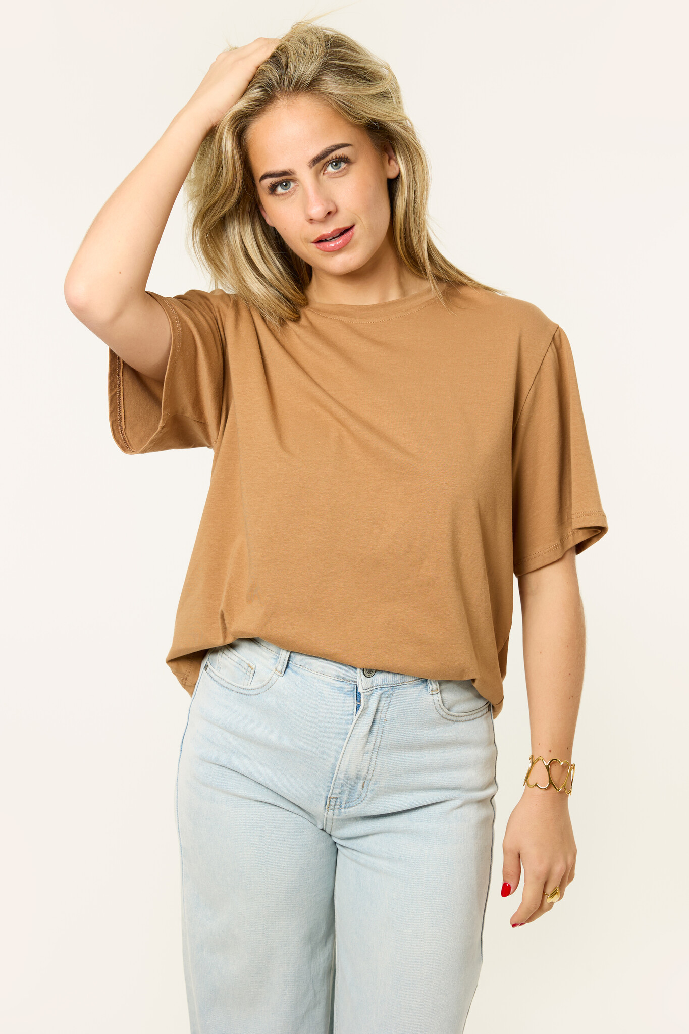 Lynn basic t-shirt | Camel