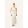 Madé linnen jurk met split | Beige