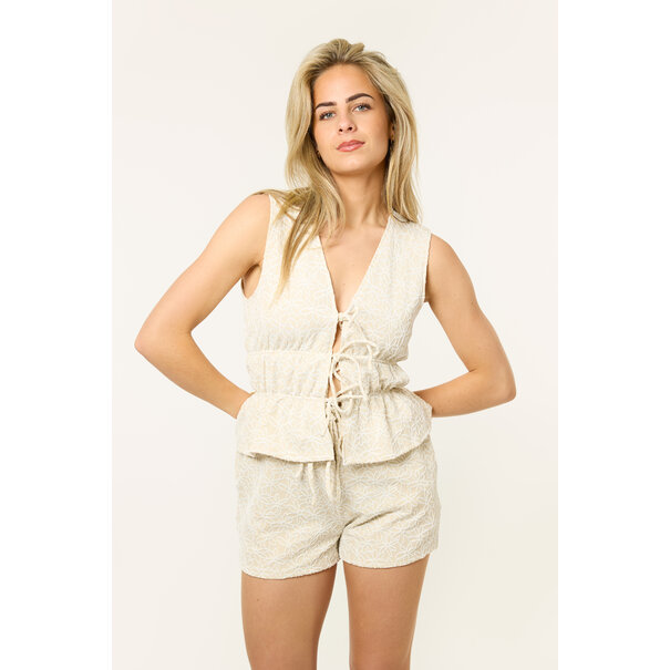 Sam bloemen co-ord set | Beige