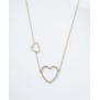 Ketting groot hart klein hart | Goud