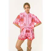 Guusje co-ord set met patronen | Roze/rood