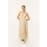 Nola lange jurk | Beige