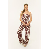 Nine zebra jumpsuit | Bruin/off white