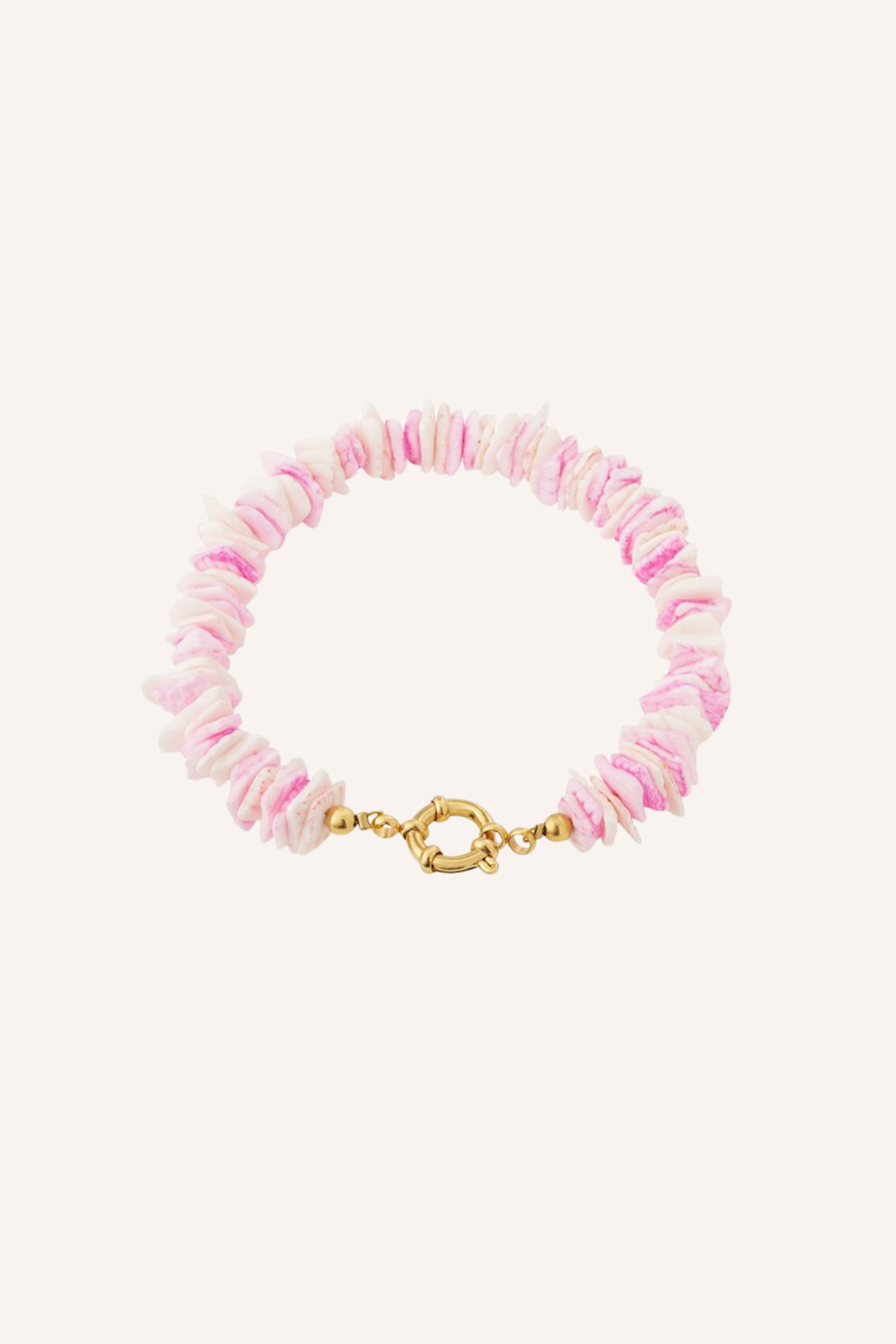 Schelpen armband | Roze