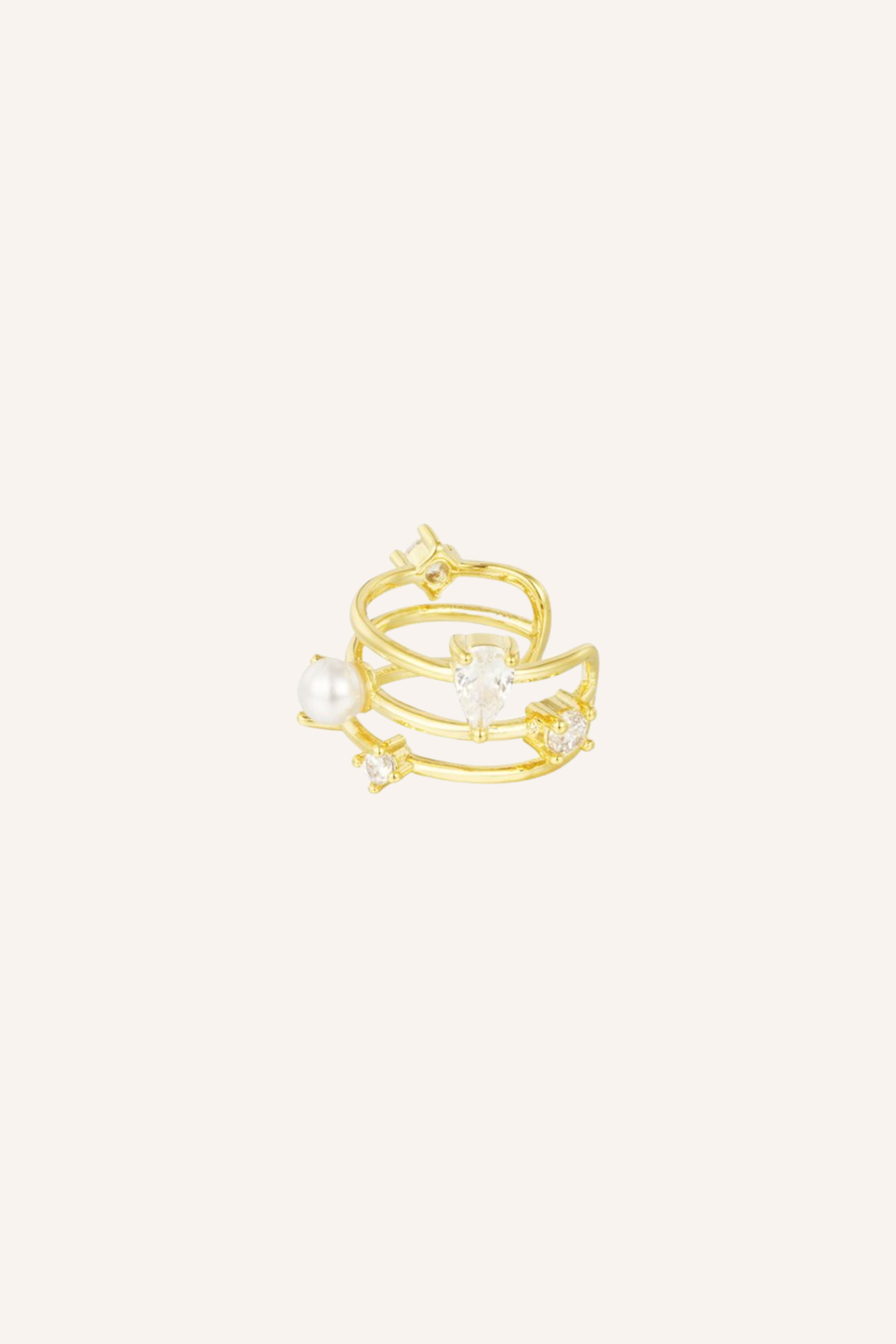 Earcuff parels | Goud