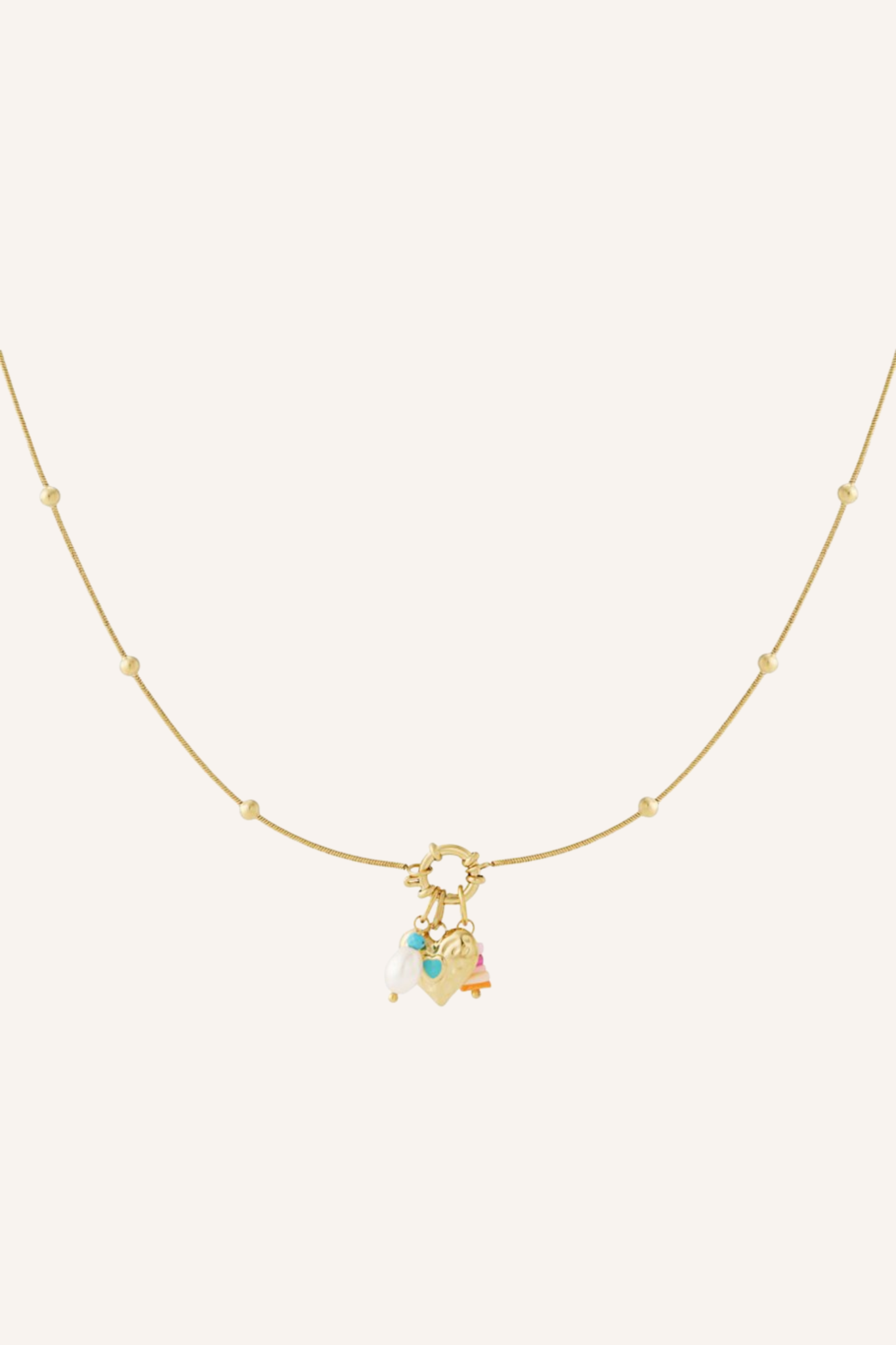 Bedel ketting hartje | Multicolor