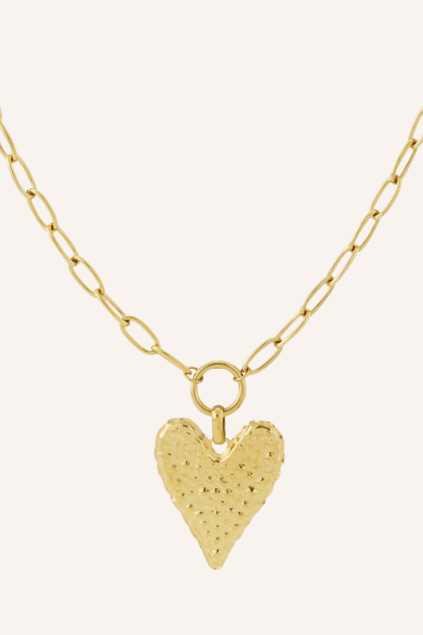 Ketting groot hart | Goud