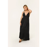 Nola lange jurk | Zwart