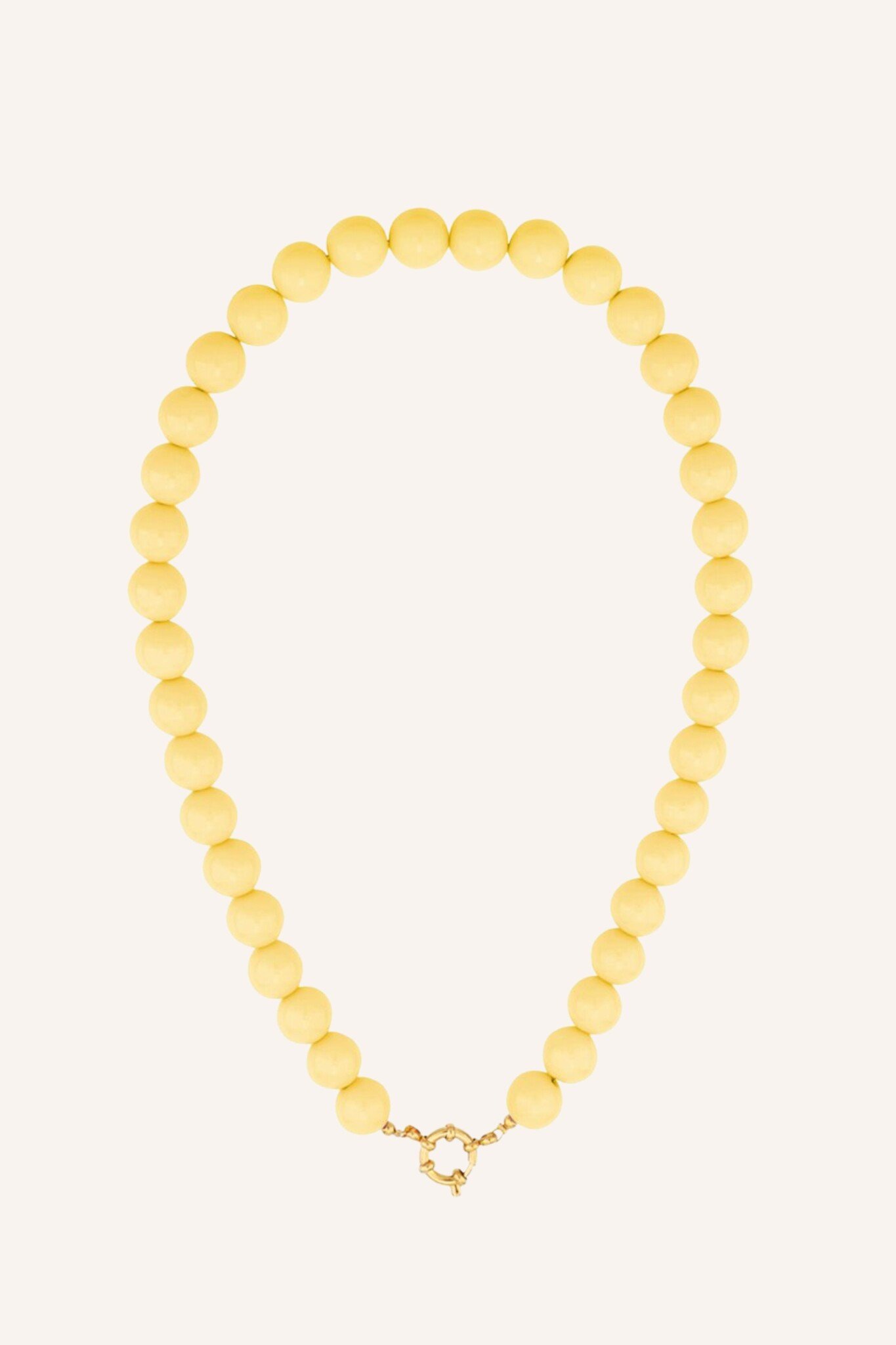Gekleurde kralenketting klein | Geel