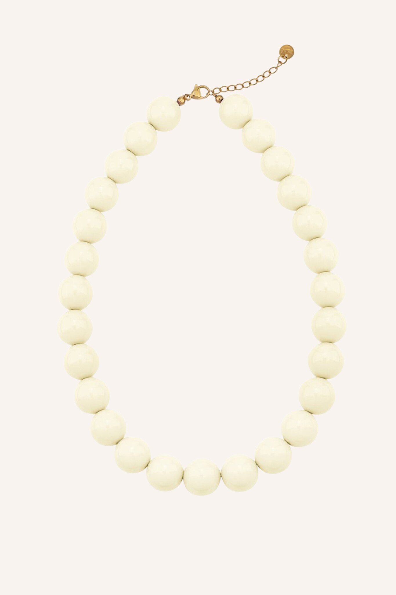 Gekleurde kralenketting | Off white